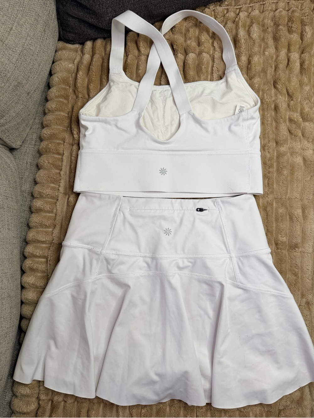 Athleta white matching set size S